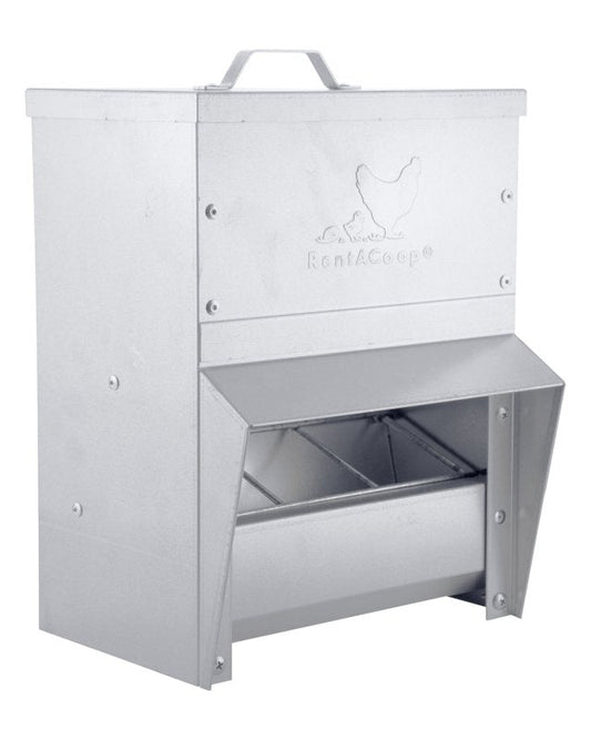 RentACoop Galvanized Chicken Tough Feeder - 10lb
