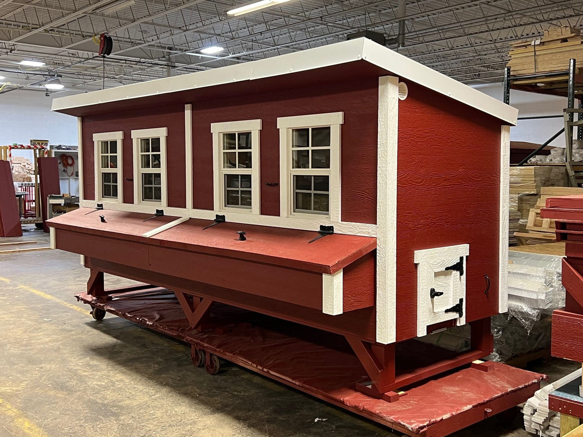 jumbo chicken coop with large access door