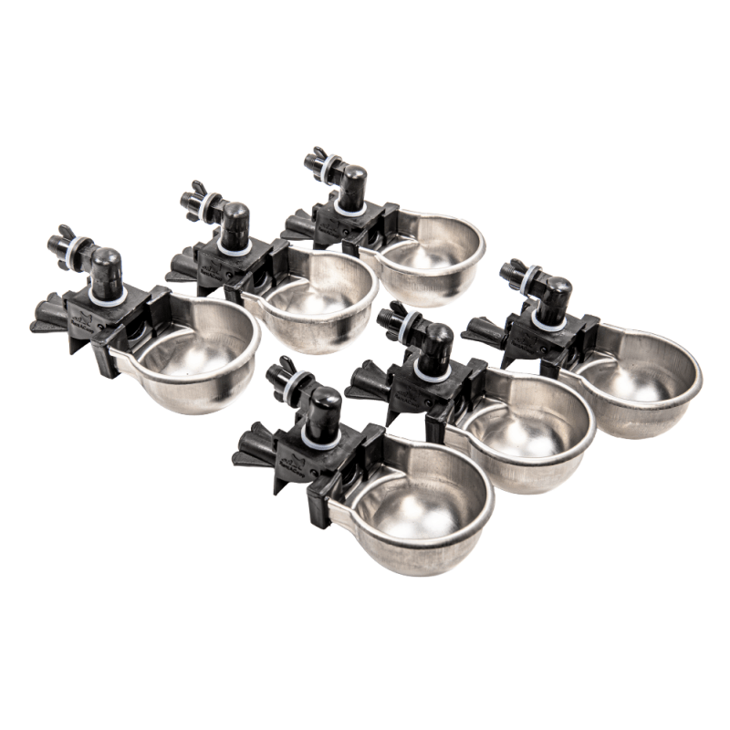 RAC Paws 6-pack of auto-fill metal cup waterers