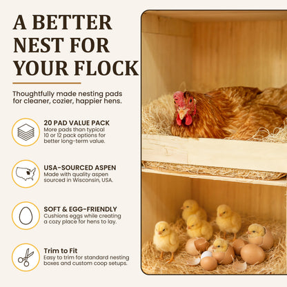 Premium Aspen Nesting Pads