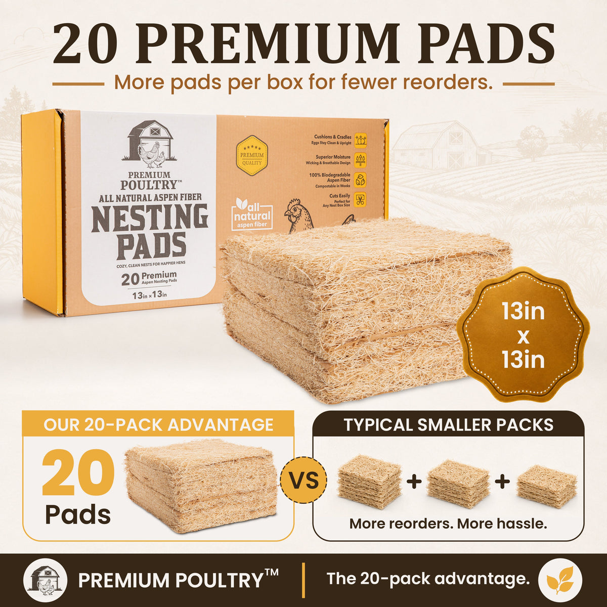 Premium Aspen Nesting Pads