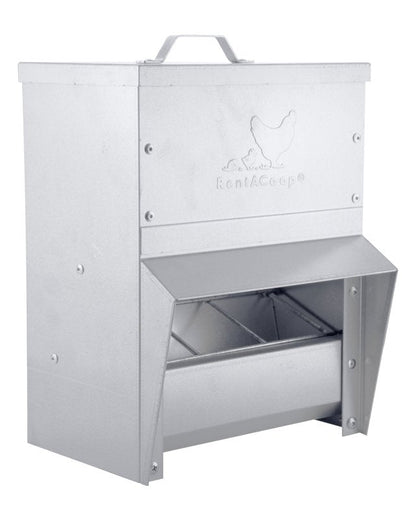 RentACoop Galvanized Chicken Tough Feeder - 10lb