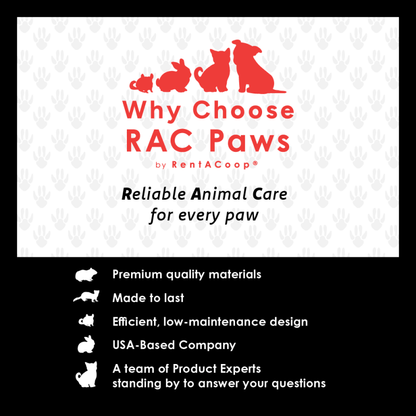 RAC Paws 64oz(2L) Small Animal Drinker with Sliding Lid and No-Drip Brass Nozzle
